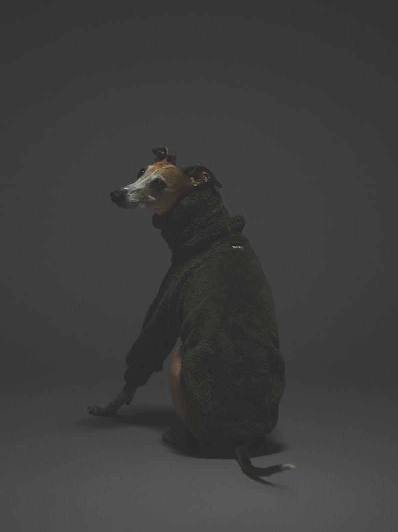 SHORT FUR HIGH NECK / CHARCOAL