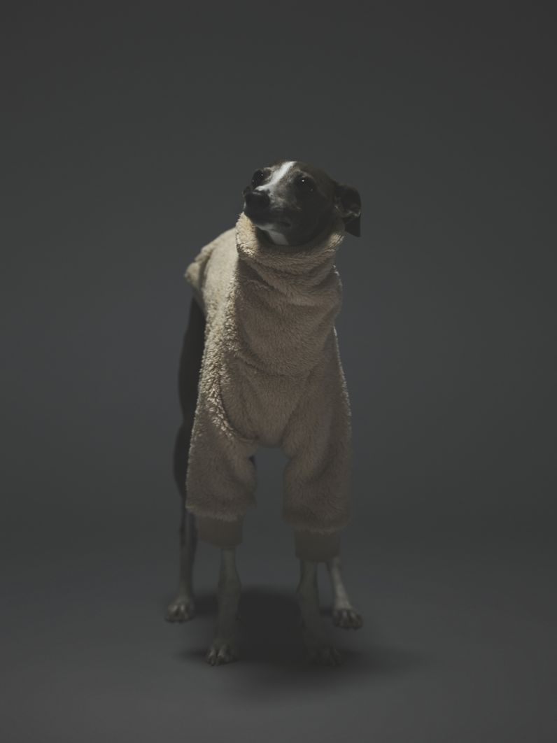 SHORT FUR HIGH NECK / ECRU